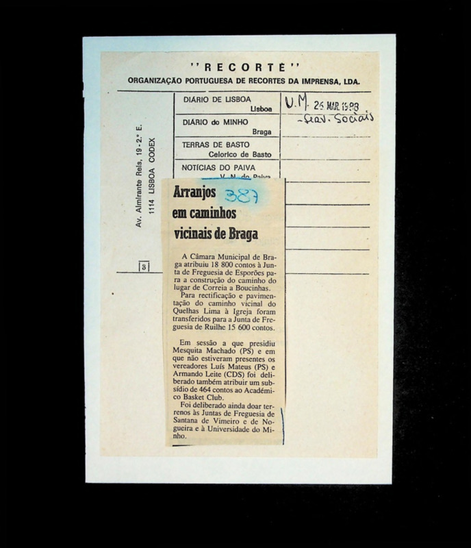  Arranjos em caminhos vicinais de Braga 