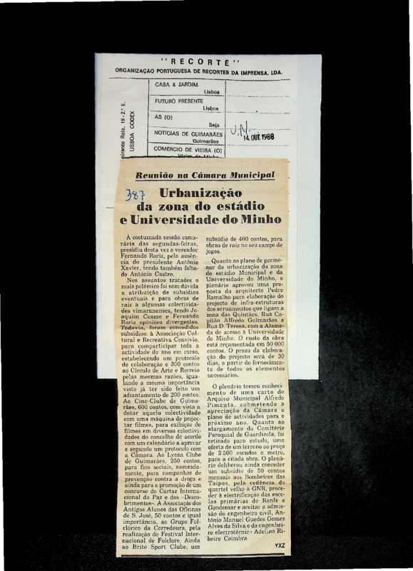  Urbanização da zona do estádio e Universidade de Minho 