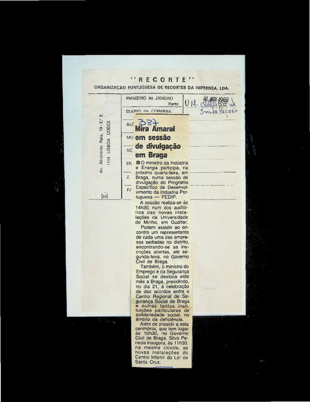  Mira Amaral em sessão de divulgação em Braga 