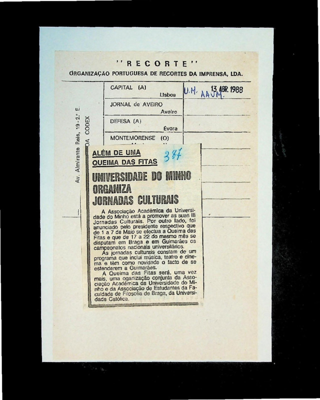  Além de uma Queima das Fitas: Universidade do Minho organiza Jornadas Culturais 