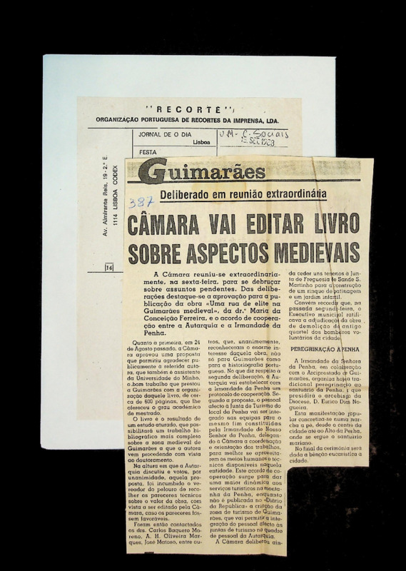  Câmara vai editar livro sobre aspectos medievais 