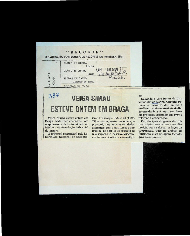  Veiga Simão esteve ontem em Braga 