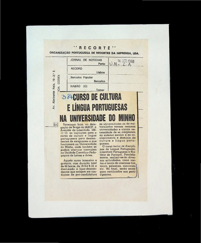  Curso de cultura e língua portuguesas na Universidade do Minho 