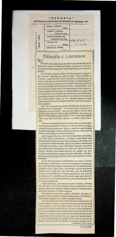  Filosofia e Literatura 