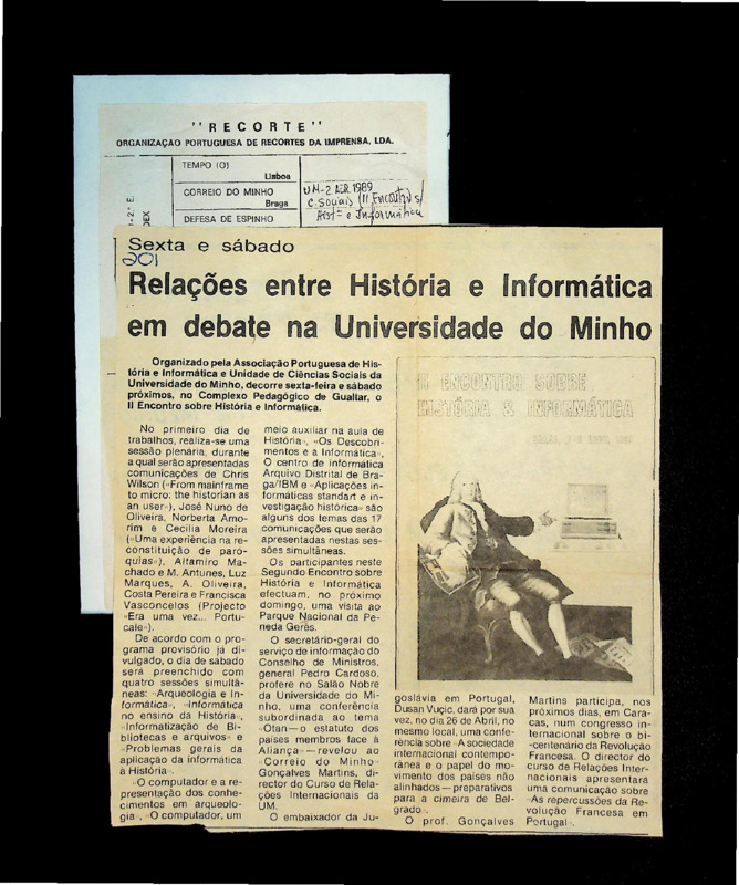  Relações entre História e Informática em debate na Universidade do Minho 