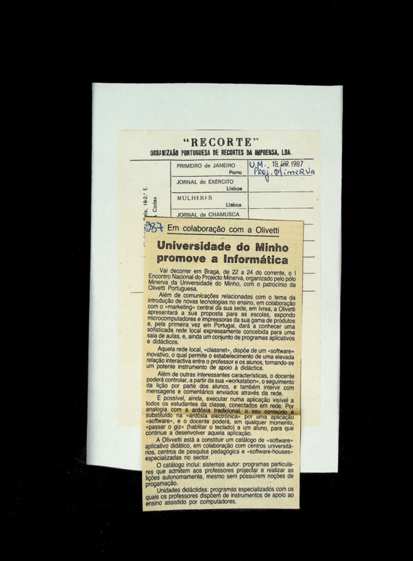  Em colaboração com a  Olivetti: Universidade do Minho promove a informática 