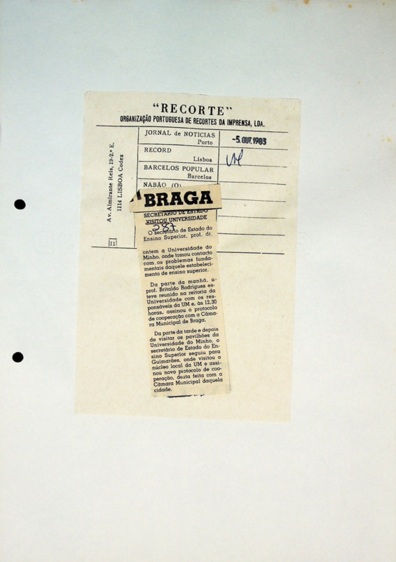  Secretário de Estado visitou Universidade 