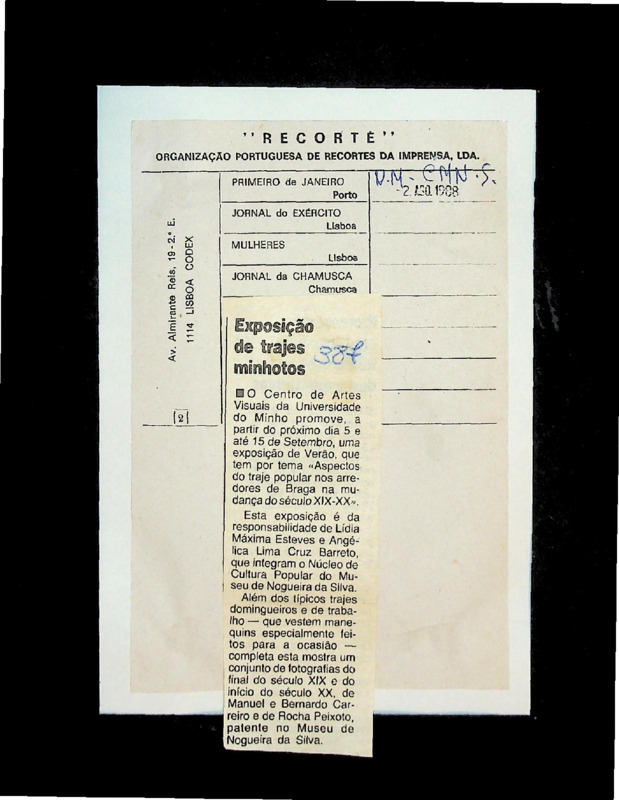  Exposição de trajes minhotos 