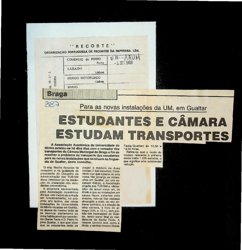  Estudantes e Câmara estudam transportes 