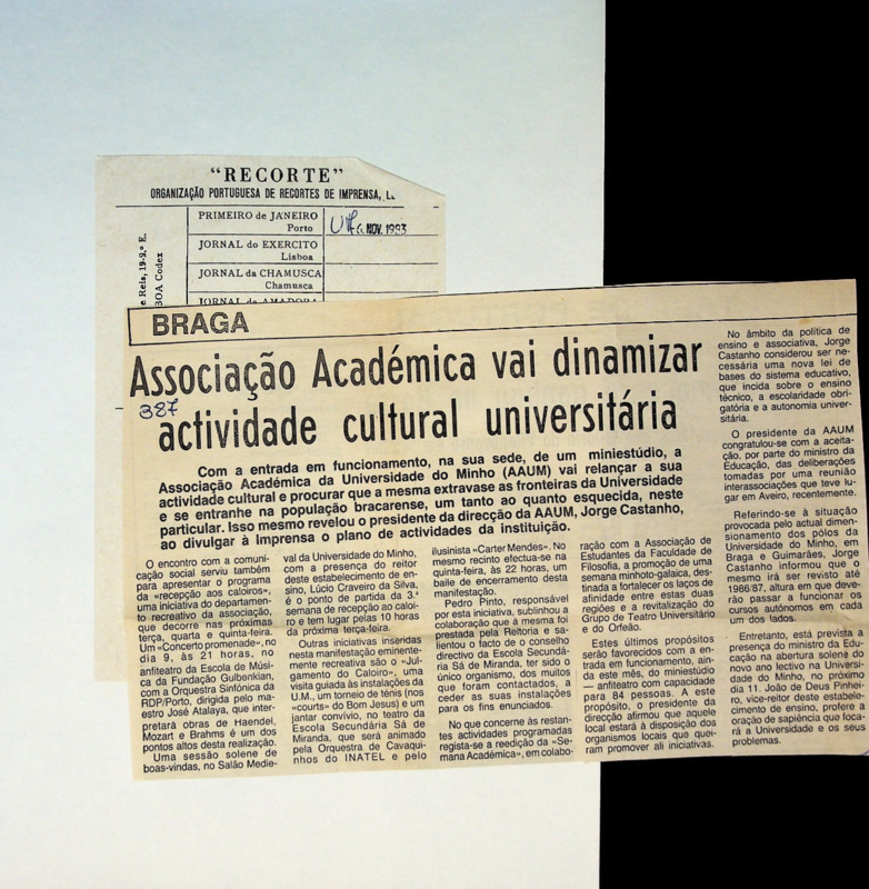 Associação Académica vai dinamizar actividade cultural universitária 