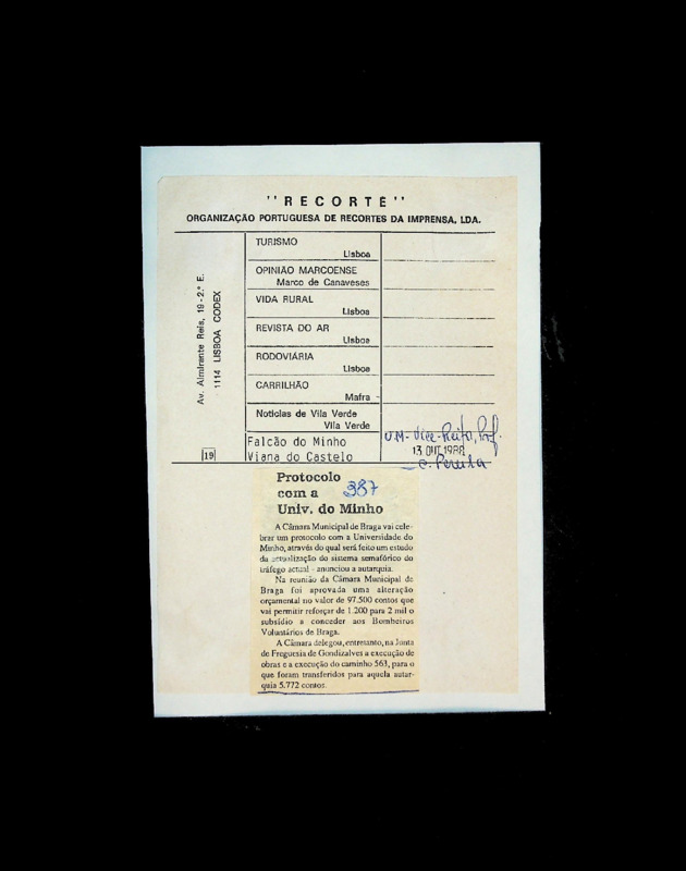  Protocolo com a Univ. do Minho 