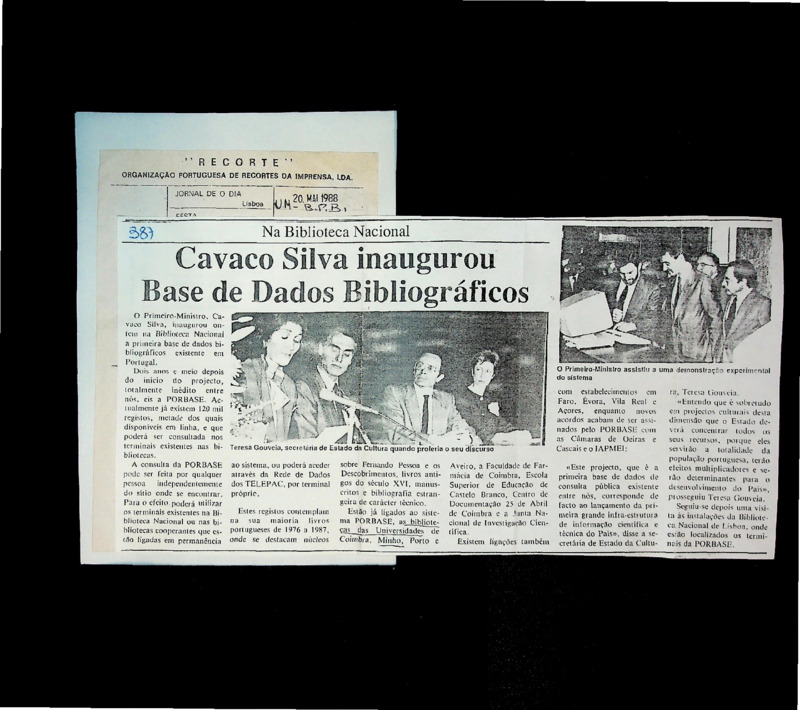  Cavaco Silva inaugurou Base de Dados Bibliográficos 