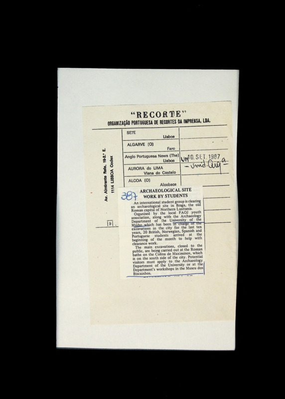  Archaeological site work by students 