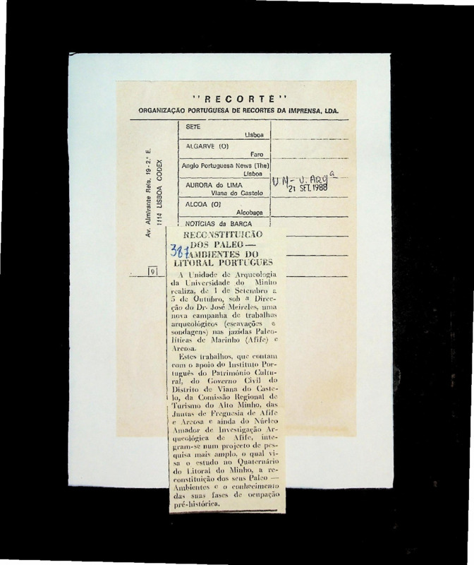  Reconstituição dos paleo‑ambientes do litoral português 