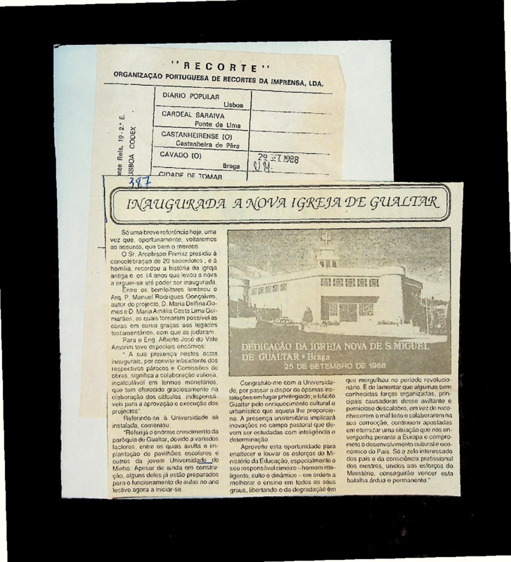  Inaugurada a nova igreja de Gualtar 