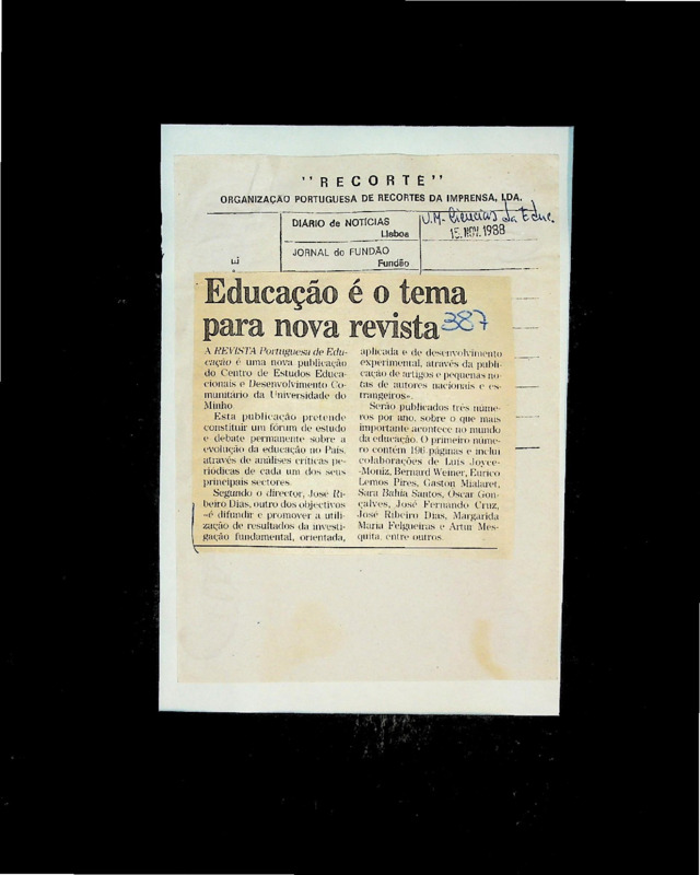  Educação é o tema para nova revista 