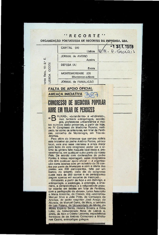  Falta de apoio oficial ameaça iniciativa: congresso de medicina popular abre em Vilar de Perdizes 