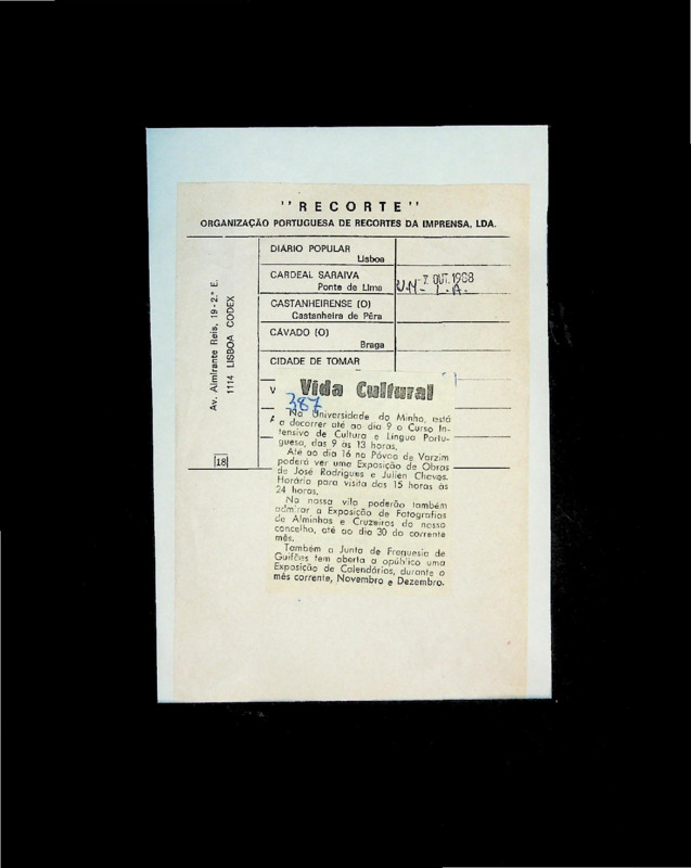  Curso de Língua e Cultura Portuguesa 