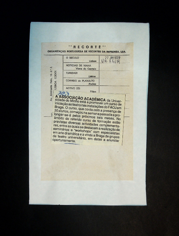  Iniciação ao teatro na Universidade do Minho 