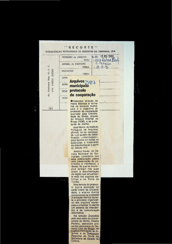  Arquivos municipais: protocolo de cooperação 