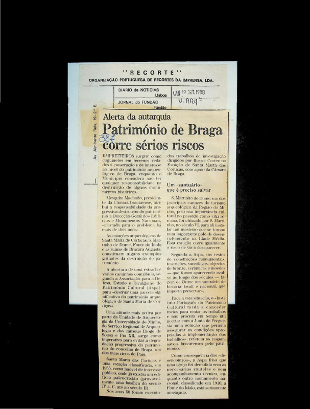  Património de Braga corre sérios riscos 