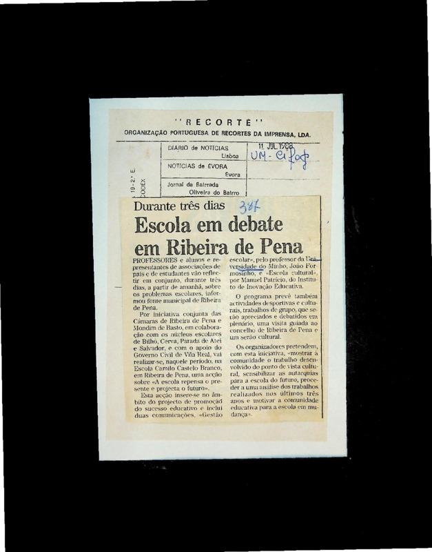  Escola em debate em Ribeira de Pena 