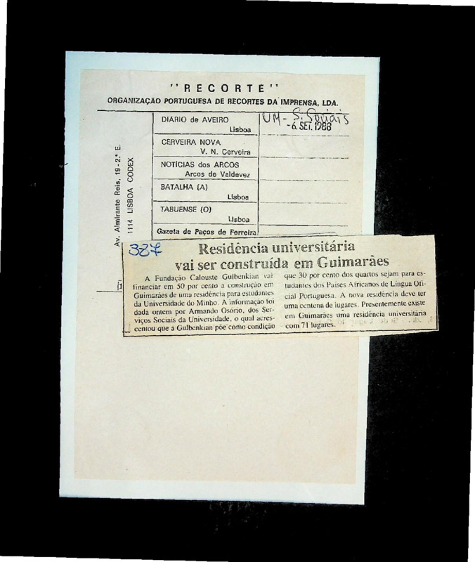  Residência universitária vai ser construída em Guimarães 