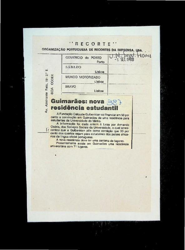  Guimarães: nova residência estudantil 