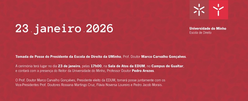  Marco Gonçalves preside Escola de Direito da UMinho 