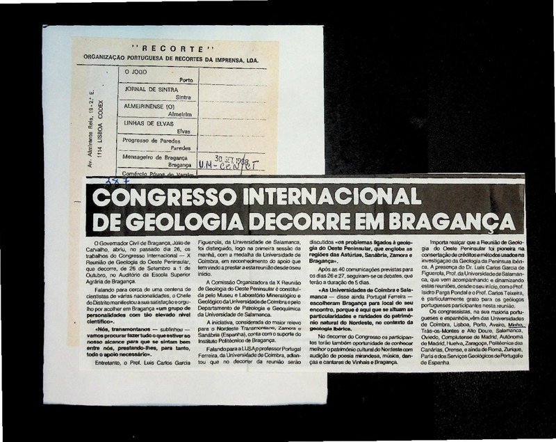  Congresso internacional de geologia decorre em bragança 