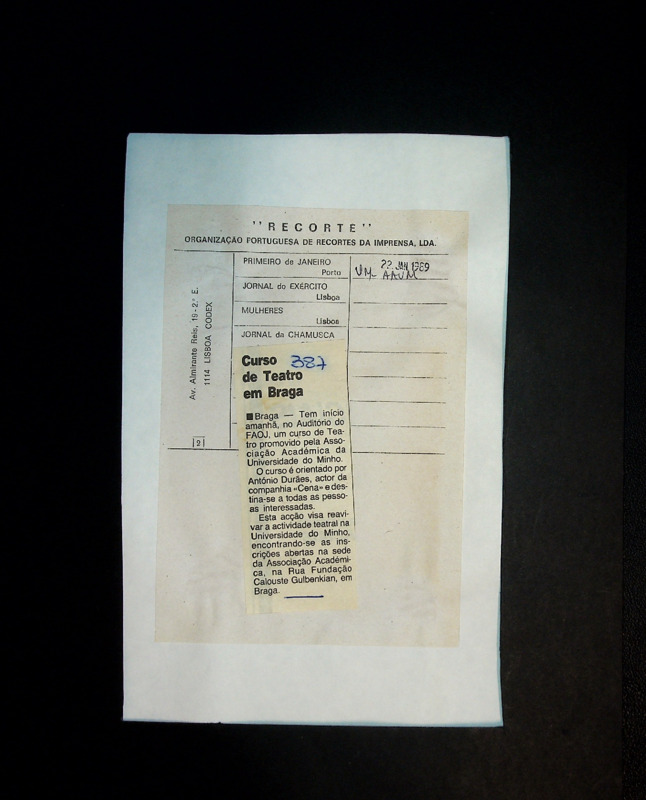  Curso de teatro em Braga 