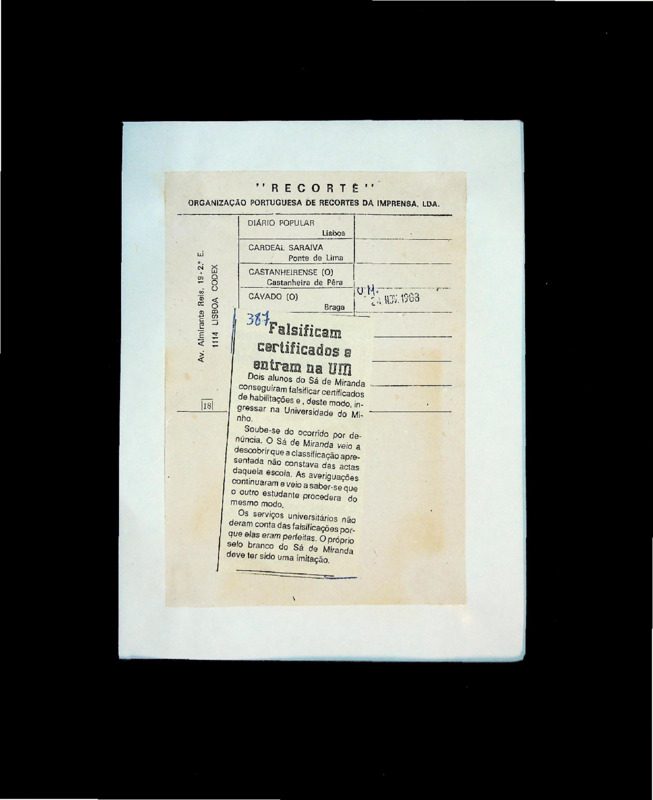  Falsificam certificados e entram na UM 