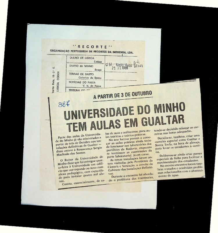  Universidade do Minho tem aulas em Gualtar 