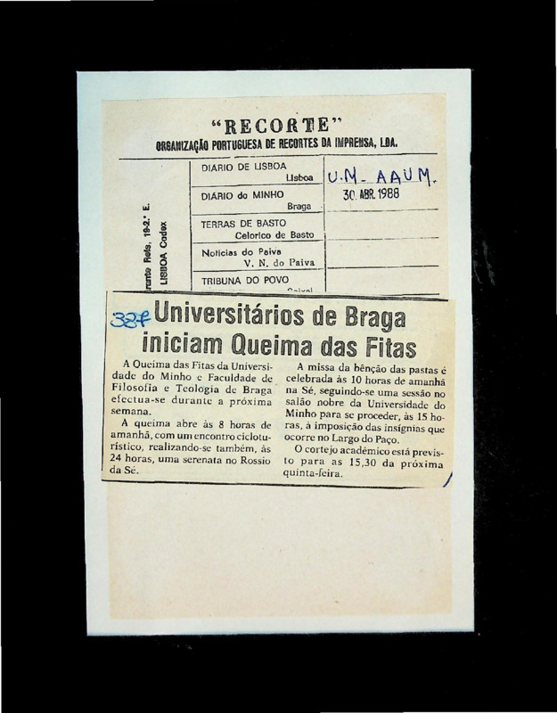  Universitários de Braga iniciam Queima das Fitas 