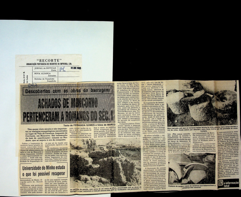  Descobertos com as obras da barragem - Achados de Moncorvo pertenceram a Romanos do séc. I 