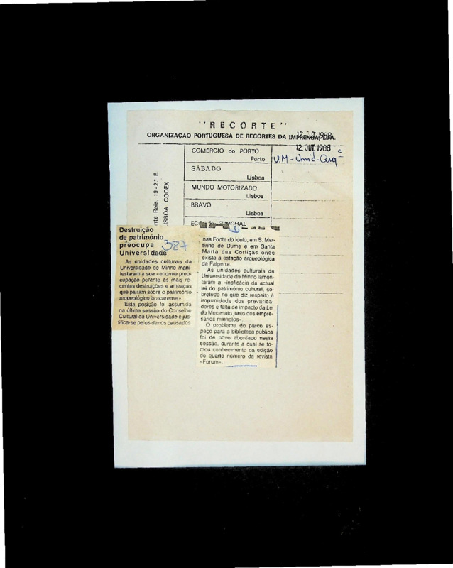  Destruição de património preocupa Universidade 