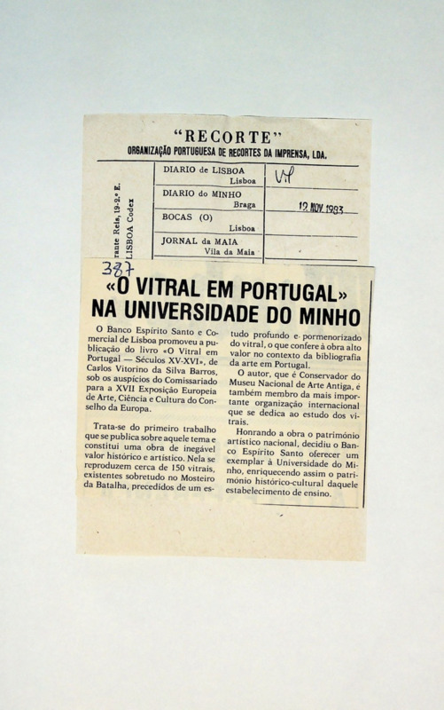  «O vitral em Portugal» na Universidade do Minho 