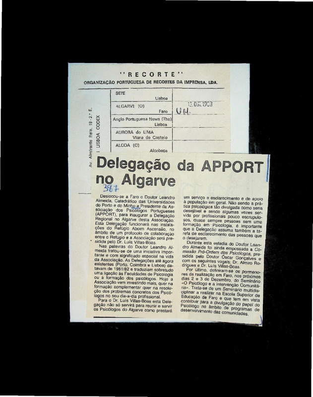  Delegação da APPORT no algarve 