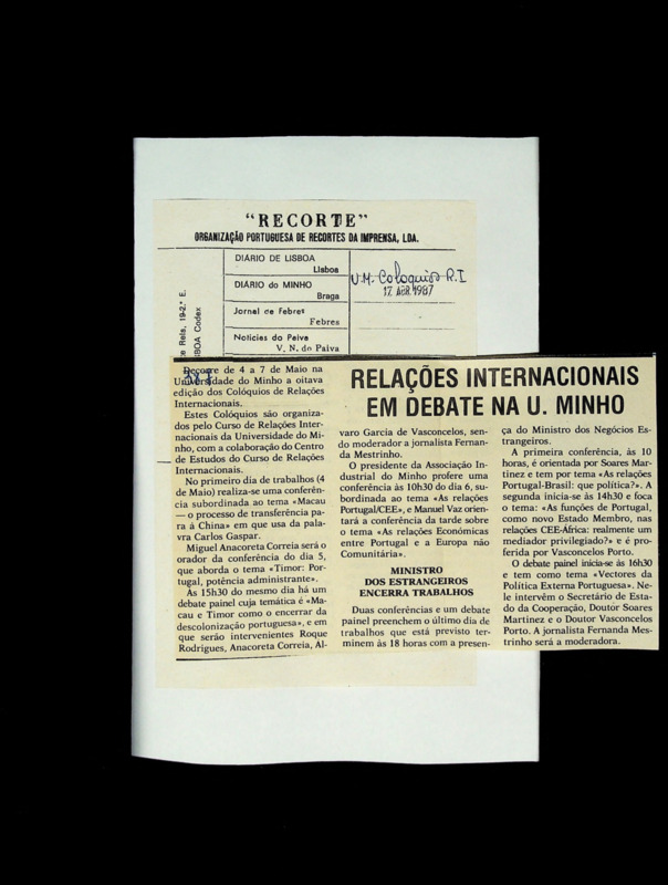  Relações internacionais em debate na U. Minho 