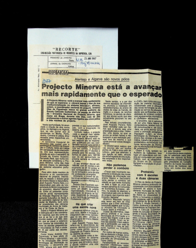  Projecto Minerva está a avançar mais rapidamente que o esperado 
