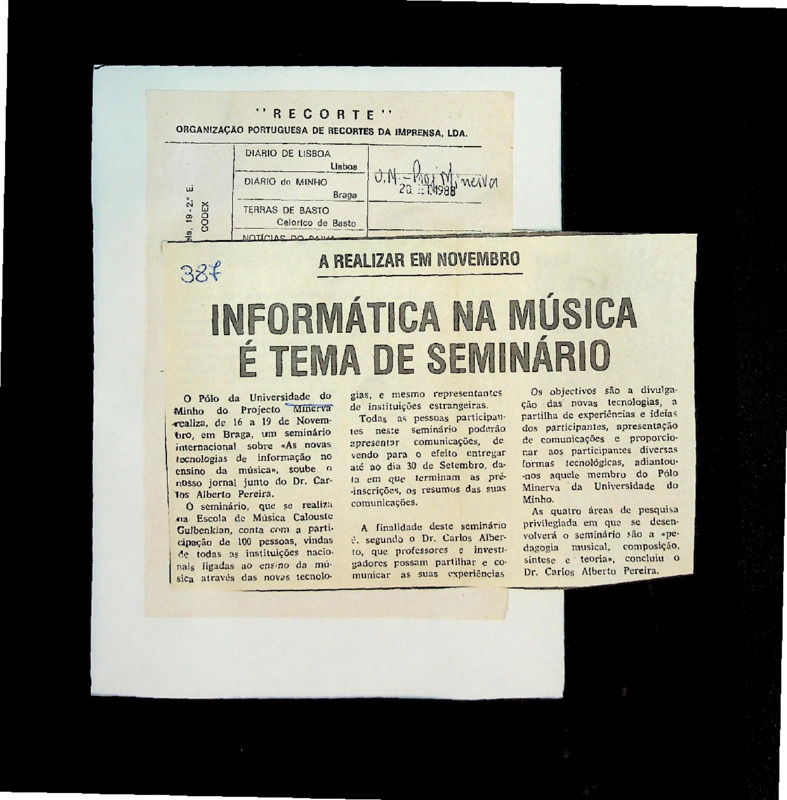  Informática na música é tema de seminário 