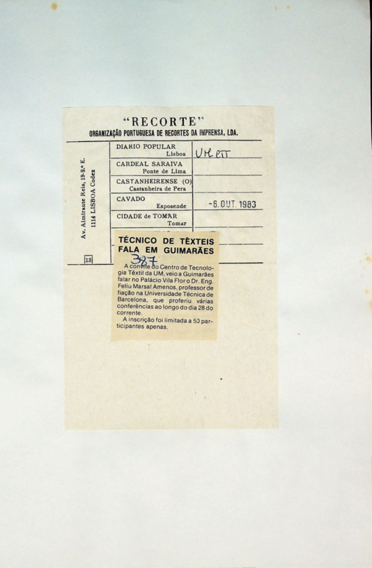  Técnico de têxteis fala em Guimarães 