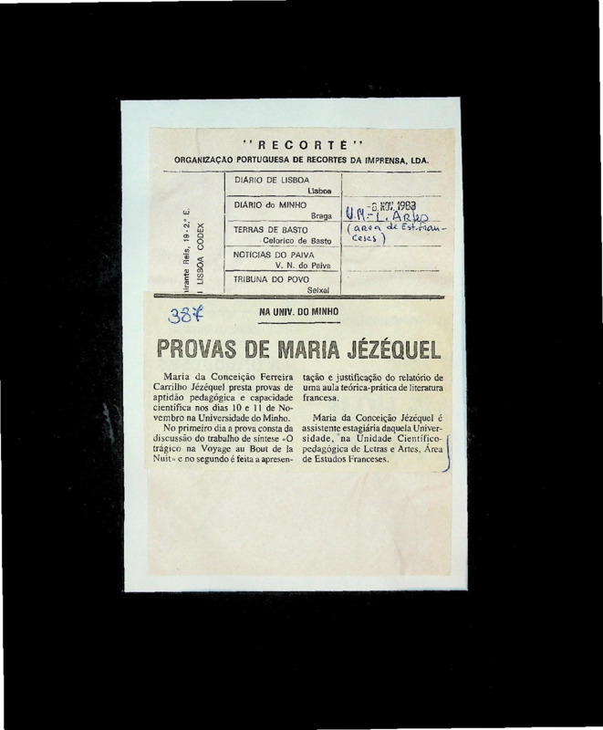  Provas de Maria Jézéquel 