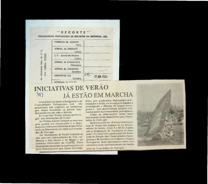  Iniciativas de verão já estão em marcha 