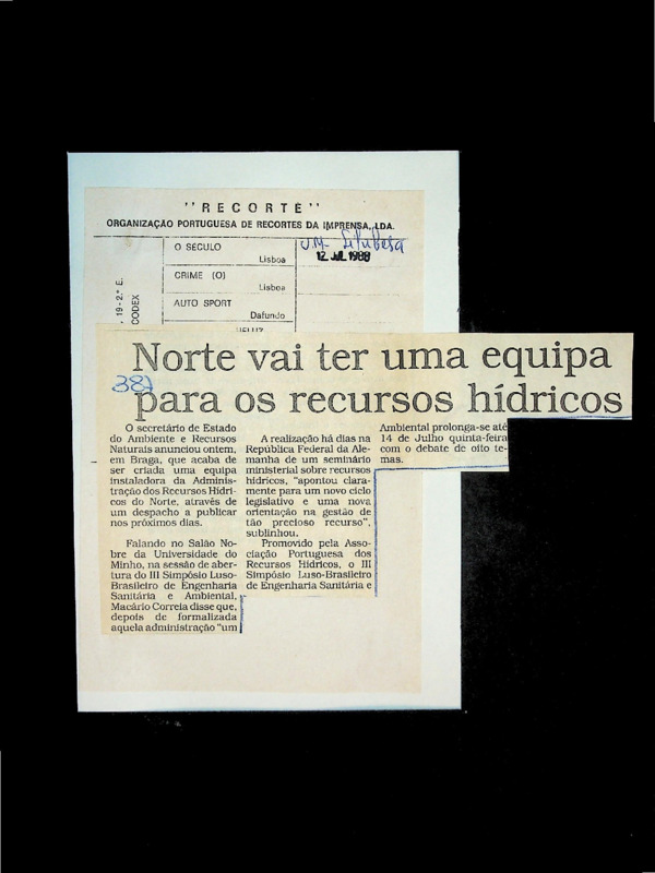  Norte vai ter uma equipa para os recursos hídricos 