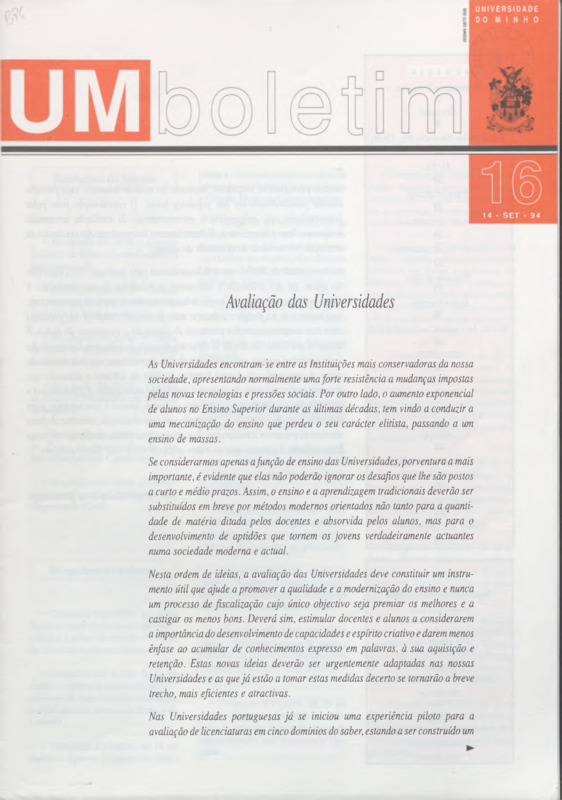 UM Boletim - N.º 16 (Set. 1994) 