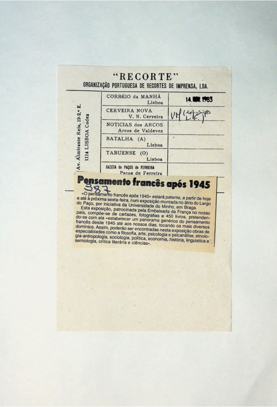  Pensamento francês após 1945 