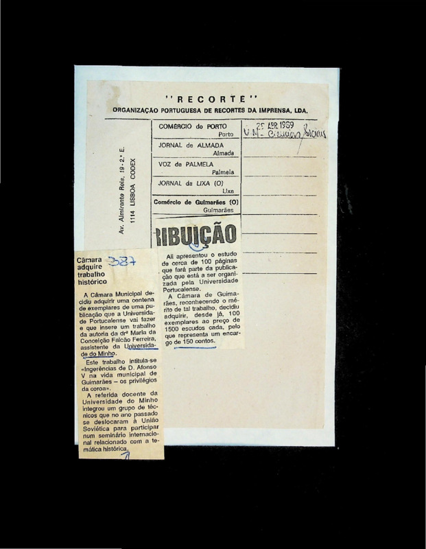  Câmara adquire trabalho histórico 