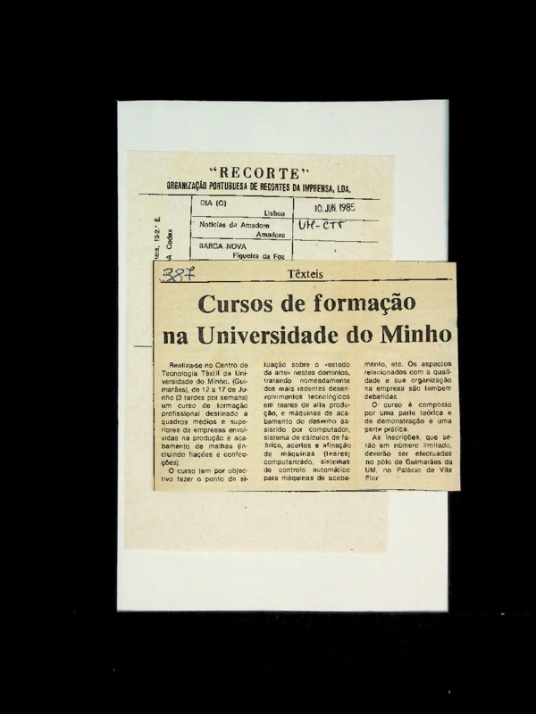  Cursos de formação na Universidade do Minho 