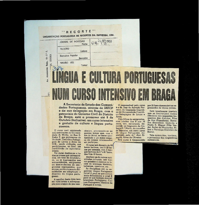  Lingua e cultura portuguesas num curso intensivo em Braga 